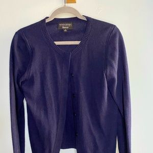 Wool cashmere blend navy blue cardigan Banana Republic size M